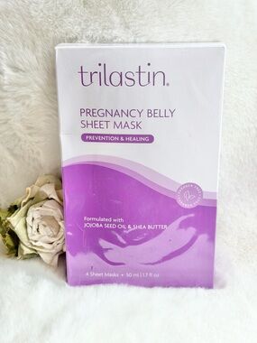 New with tags 4 Trilastin Pregnancy Belly Sheet Mask  for stretch Marks!
